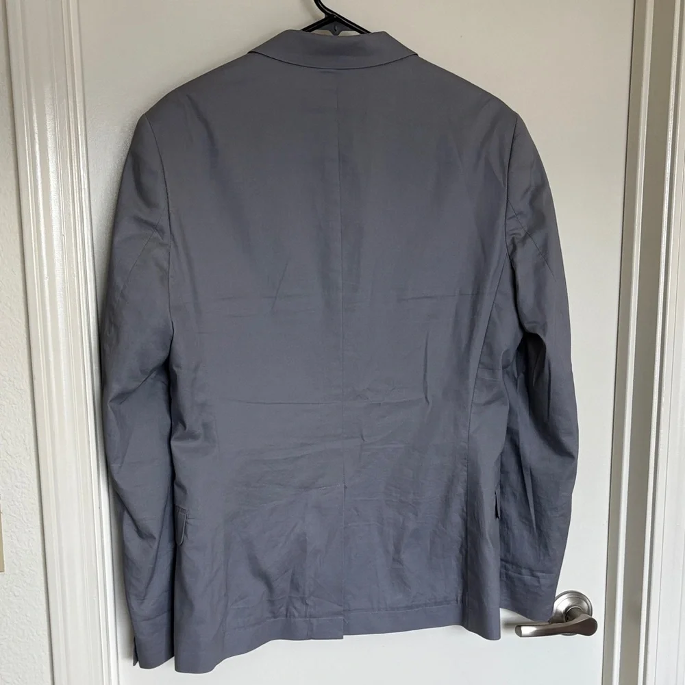 H&M Men's Slim Fit Light Blue-Gray Two-Button Blazer - Size 38R